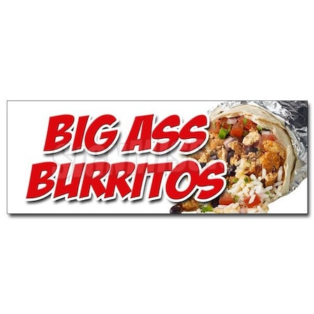 Signmission BIG A* BURRITOS DECAL sticker huge large extra enormous meal mexican eat, D-12 Big A Burritos D-12 Big A Burritos